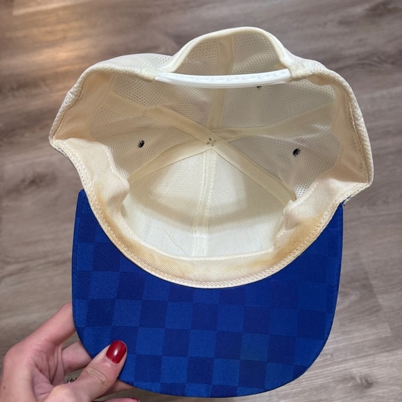 Purina Dog Chow Patch Trucker Hat Checkerboard Red White Blue Vintage Streetwear - Picture 8 of 9